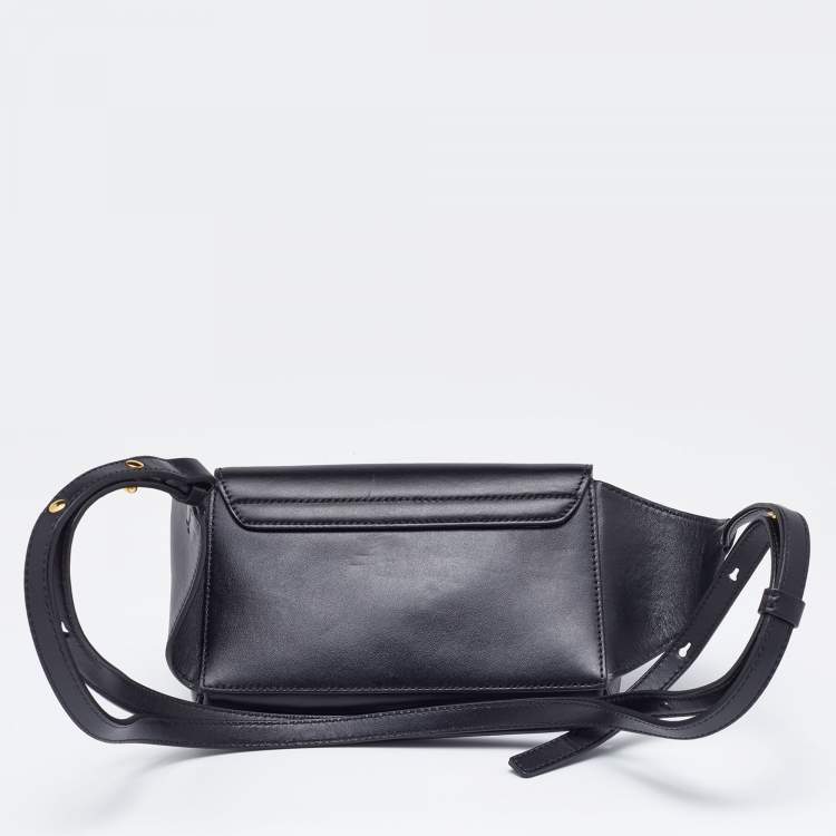 Pre Owned Chloe Black Leather and Suede C Belt Bag             