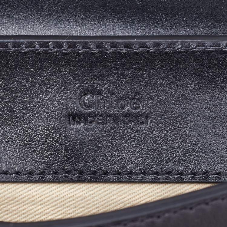 Pre Owned Chloe Black Leather and Suede C Belt Bag             