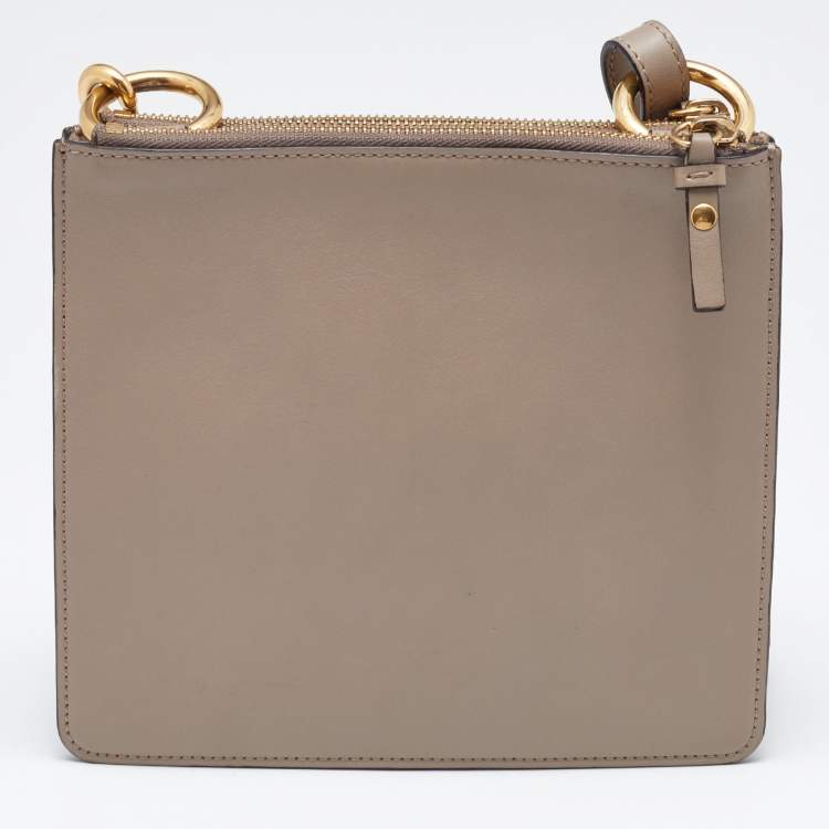 Pre Owned Chloe Beige Leather and Suede Jane Tassel Crossbody Bag
