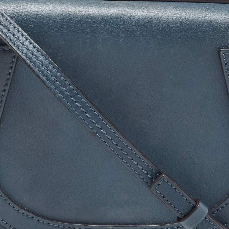 Pre Owned Chloe Teal Leather Small Nile Bracelet Crossbody Bag