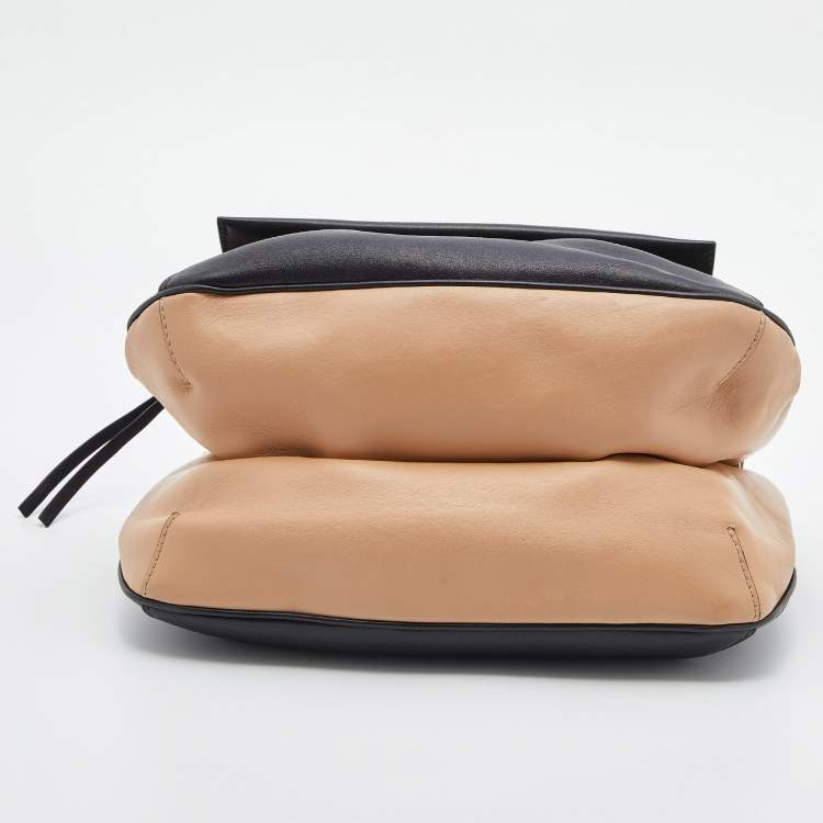 Pre Owned Chloe Black Leather Flap Top Handle Bag