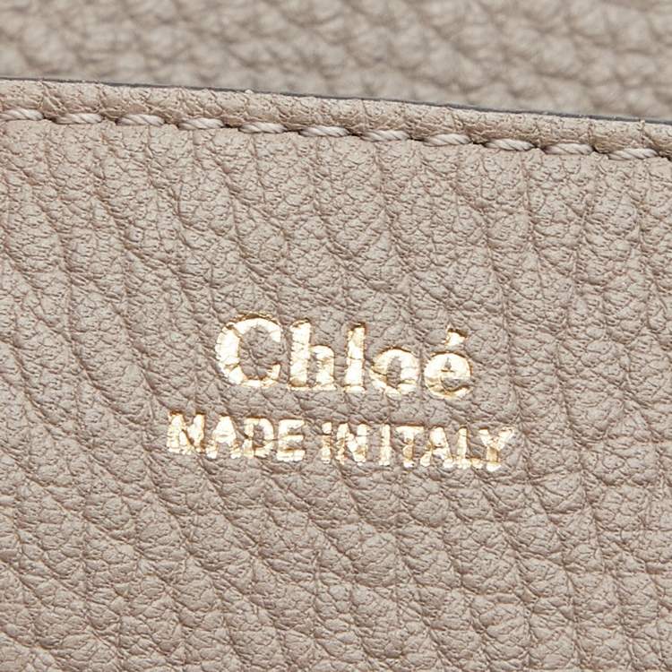 Pre Owned Chloé Beige Leather Mini Drew Chian Shoulder Bag