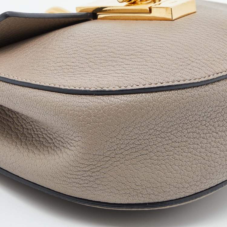 Pre Owned Chloé Beige Leather Mini Drew Chian Shoulder Bag