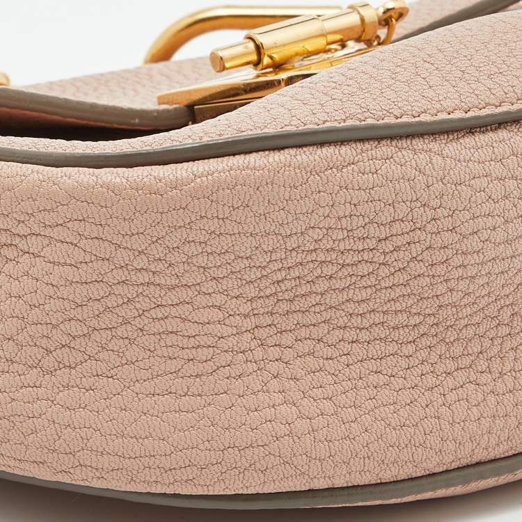 Pre Owned Chloe Pink Leather Small Drew Shoulder Bag
