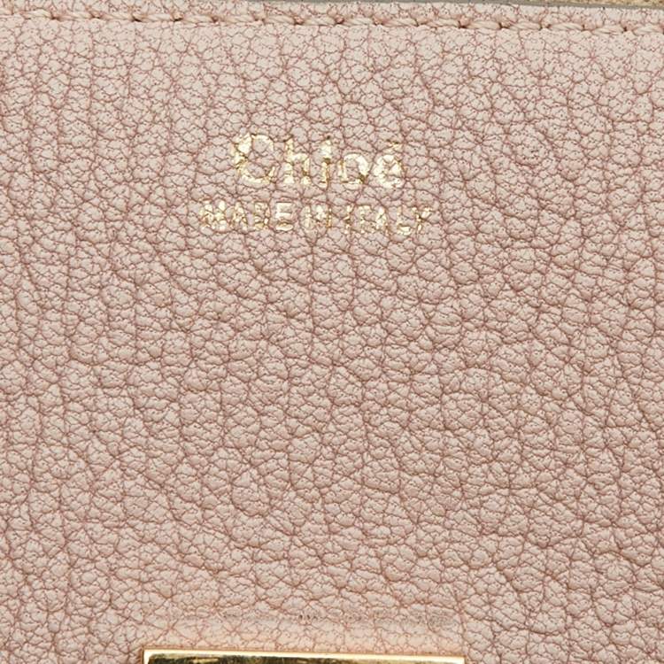 Pre Owned Chloe Pink Leather Small Drew Shoulder Bag