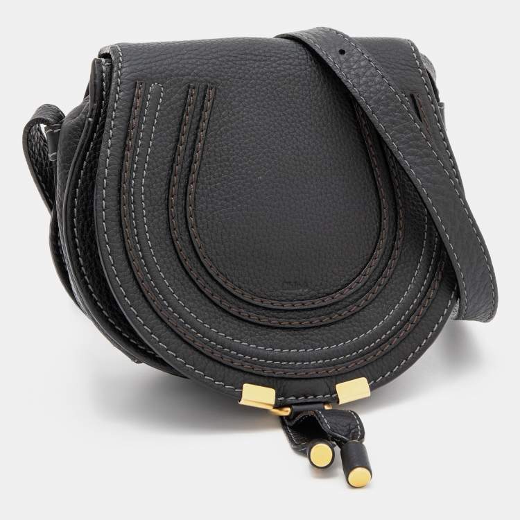 Pre Owned Chloe Black Leather Mini Marcie Crossbody Bag