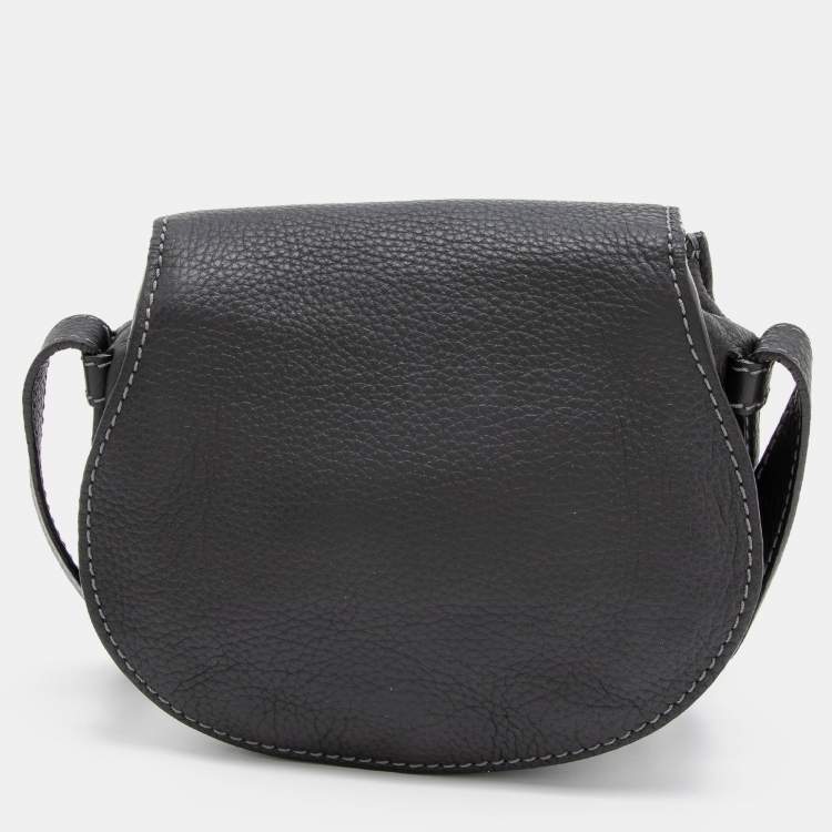 Pre Owned Chloe Black Leather Mini Marcie Crossbody Bag