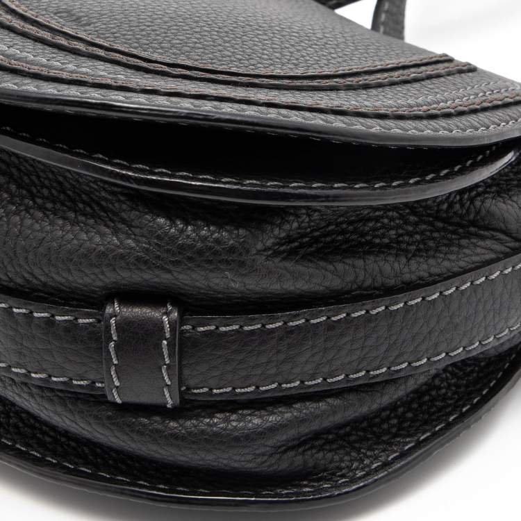 Pre Owned Chloe Black Leather Mini Marcie Crossbody Bag