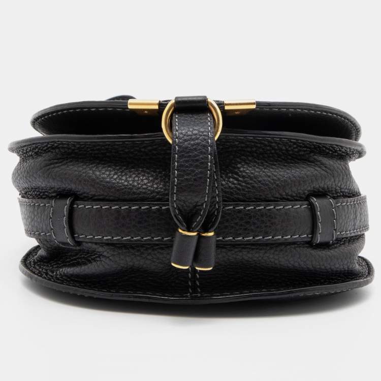 Pre Owned Chloe Black Leather Mini Marcie Crossbody Bag
