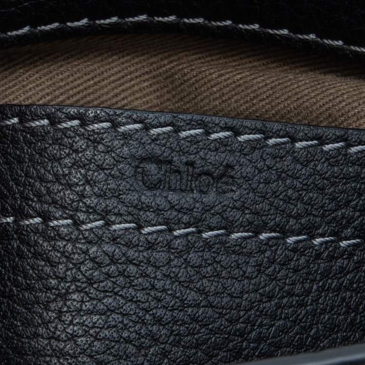 Pre Owned Chloe Black Leather Mini Marcie Crossbody Bag