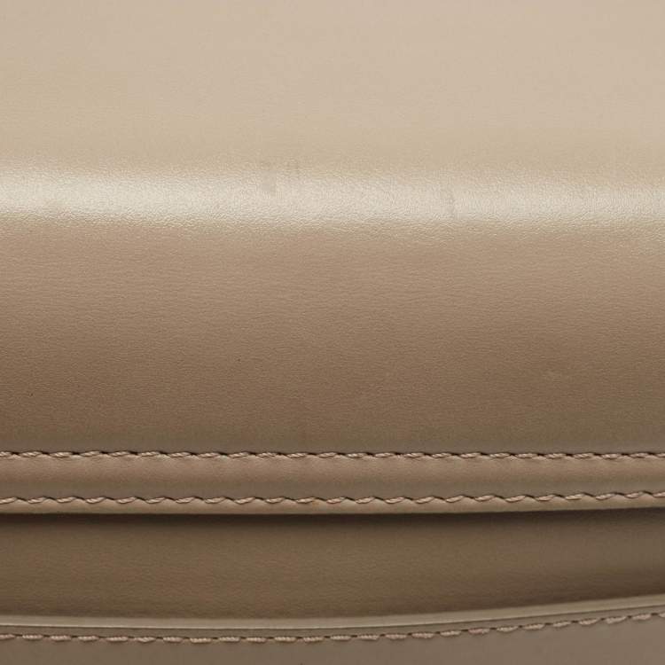 Pre Owned Chloe Grey Leather and Suede Small C Double Carry Bag