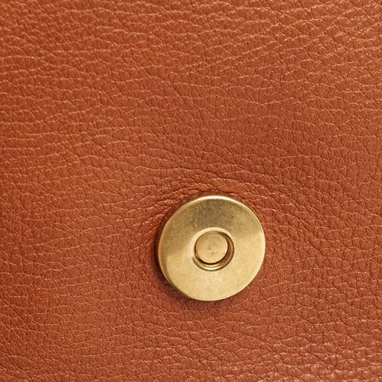 Pre Owned Chloé Brown Leather Nile Bracelet Minaudiere Crossbody Bag
