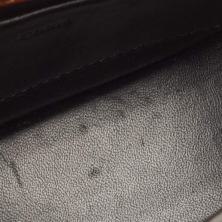 Pre Owned Chloé Brown Leather Nile Bracelet Minaudiere Crossbody Bag