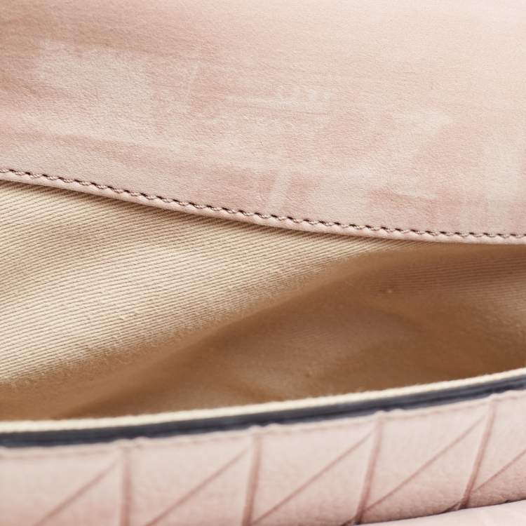 Pre Owned Chloe Dusty Pink Suede Medium Sally Flap Shoulder Bag