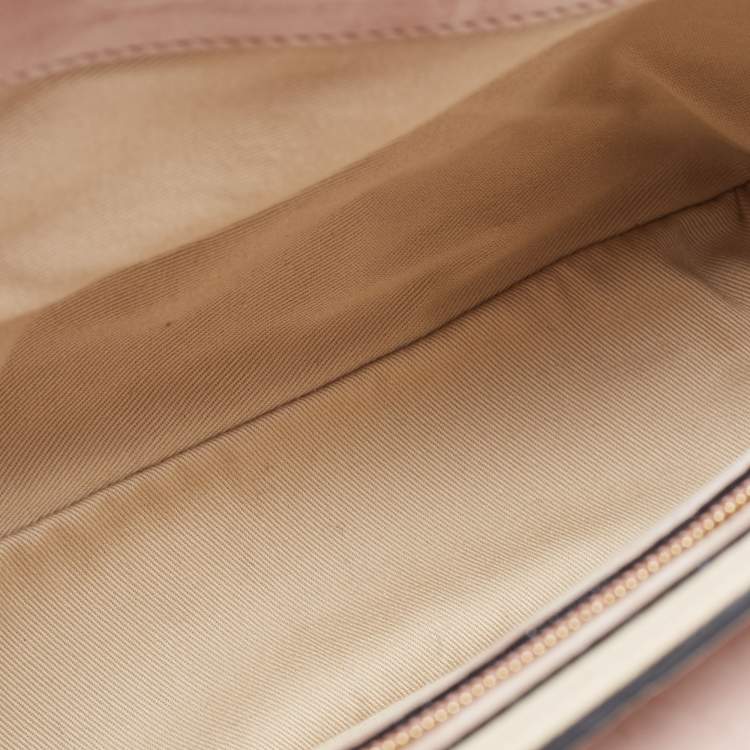 Pre Owned Chloe Dusty Pink Suede Medium Sally Flap Shoulder Bag