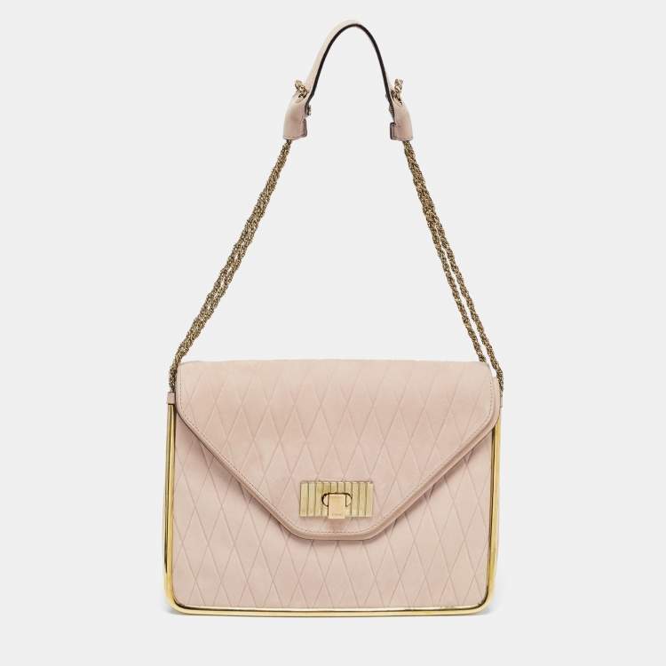 Chloe Dusty Pink Suede Medium Sally Flap Shoulder Bag Chloe | The Luxury  Closet