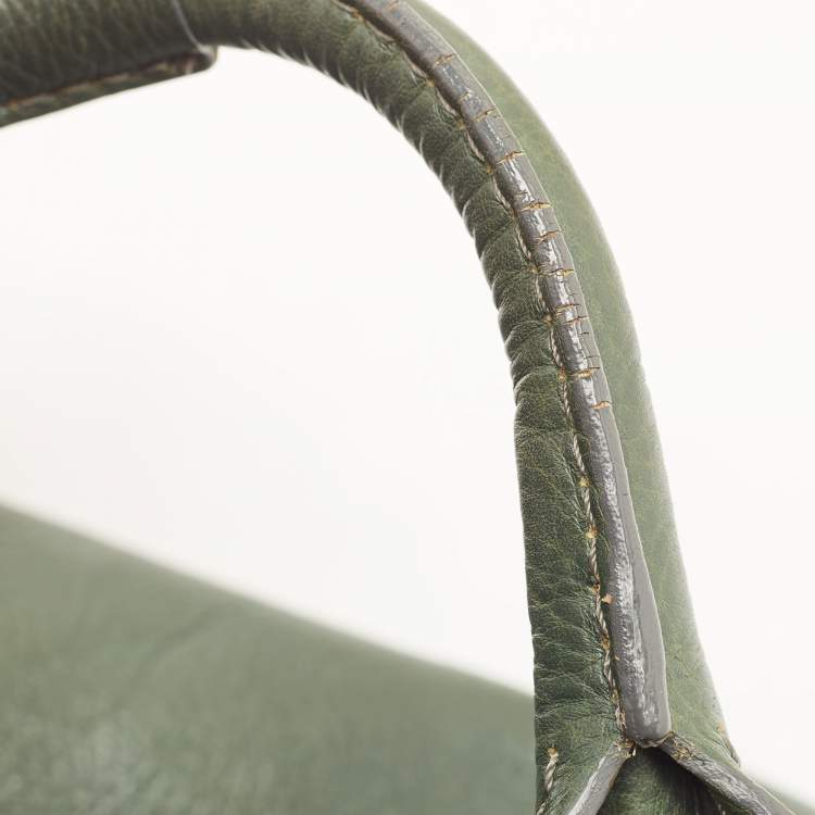 Pre Owned Chloe Green Leather Medium Paddington Satchel