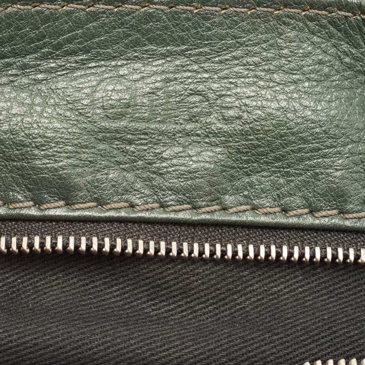 Pre Owned Chloe Green Leather Medium Paddington Satchel