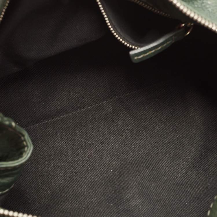 Pre Owned Chloe Green Leather Medium Paddington Satchel