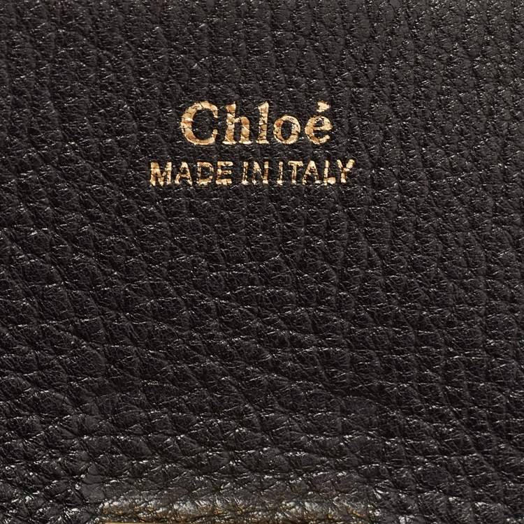 Pre Owned Chloé Black Leather Mini Drew Chian Shoulder Bag