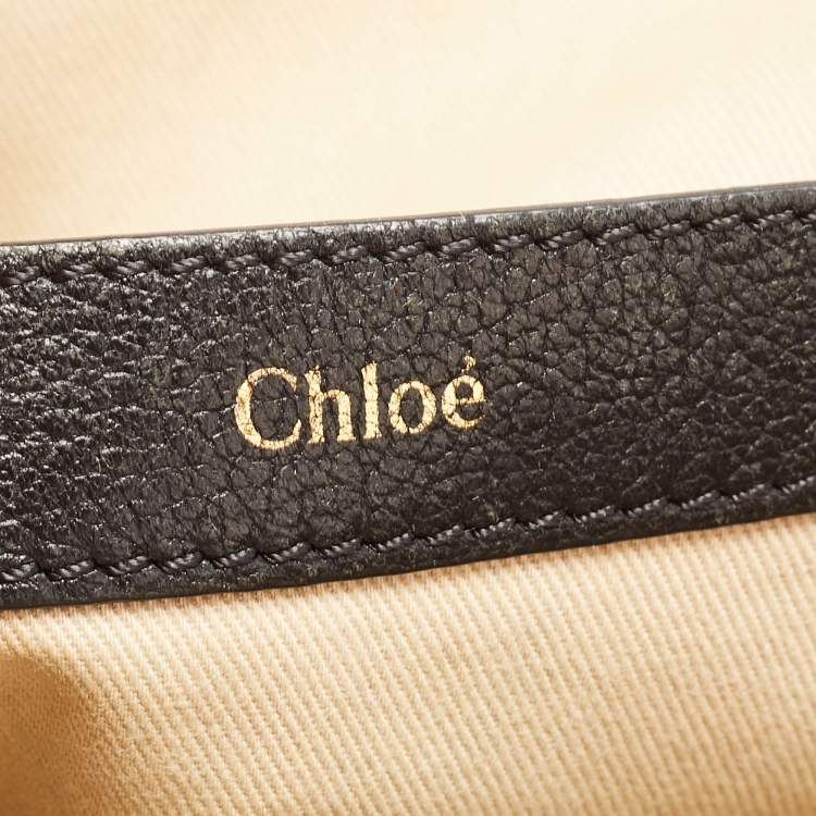 مملوكة مسبقًا Chloe Black Leather Margaret Shoulder Bag