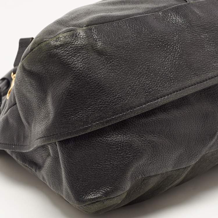 مملوكة مسبقًا Chloe Black Leather Margaret Shoulder Bag
