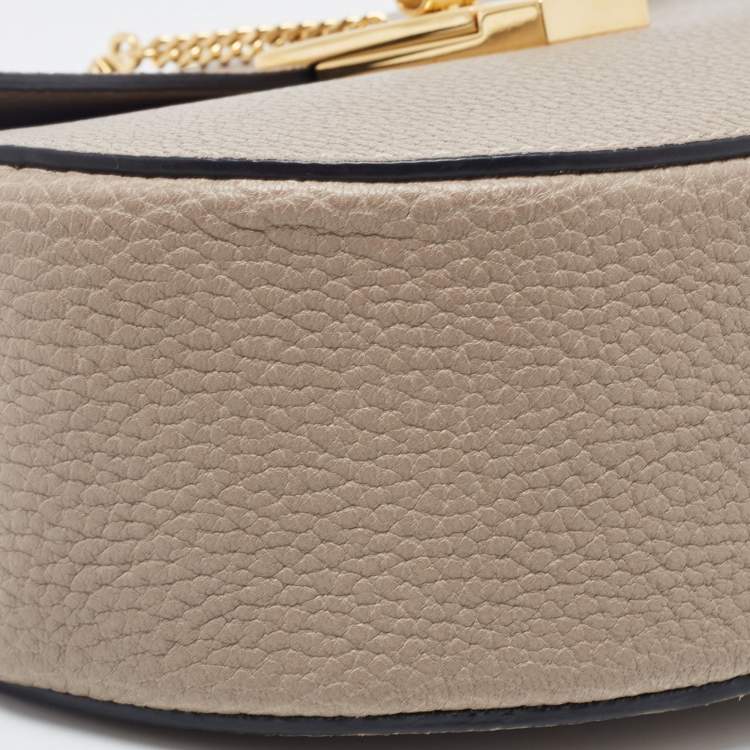 Pre Owned Chloé  Beige Leather Medium Drew Shoulder Bag