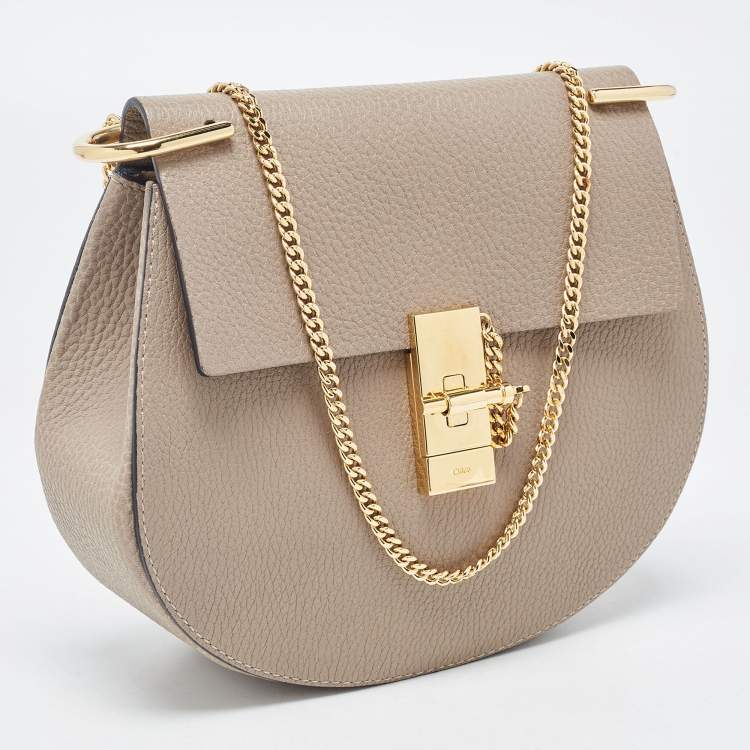 Pre Owned Chloé  Beige Leather Medium Drew Shoulder Bag