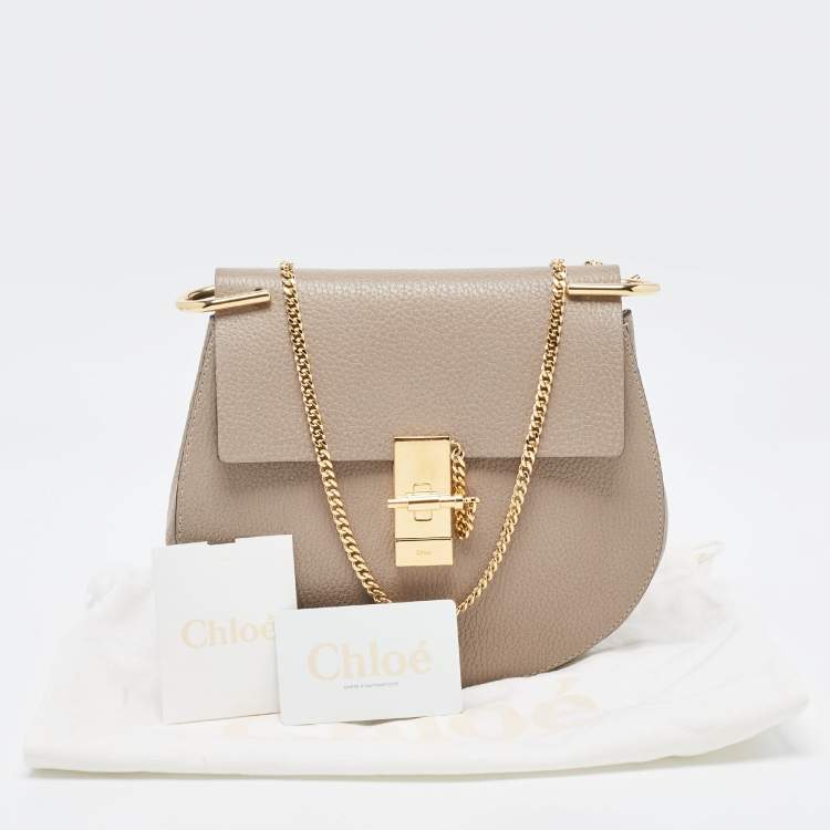 Pre Owned Chloé  Beige Leather Medium Drew Shoulder Bag