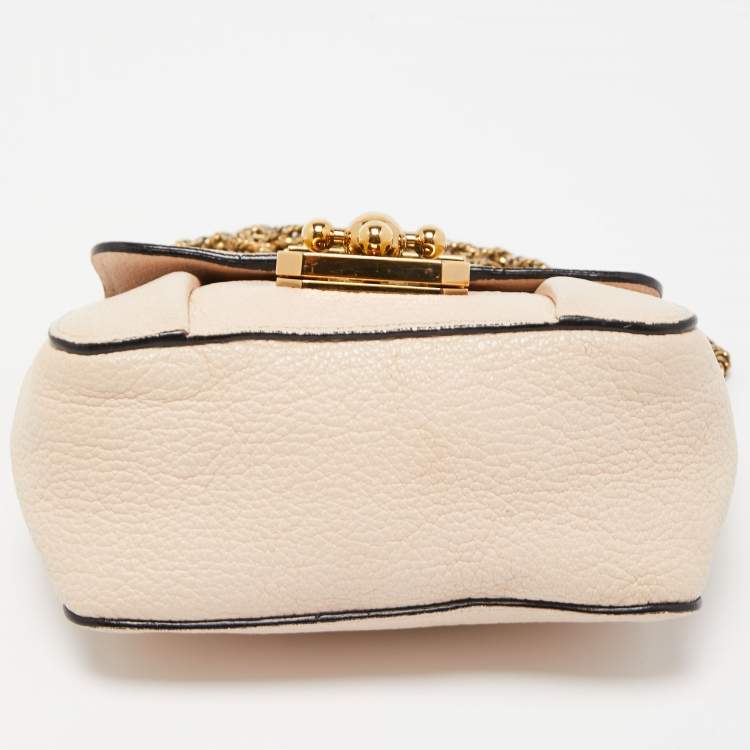 Pre Owned Chloe Blush Pink Leather Mini Elsie Crossbody Bag