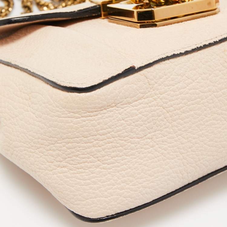 Pre Owned Chloe Blush Pink Leather Mini Elsie Crossbody Bag