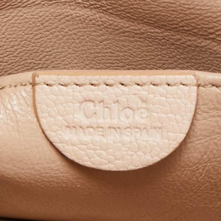 Pre Owned Chloe Blush Pink Leather Mini Elsie Crossbody Bag