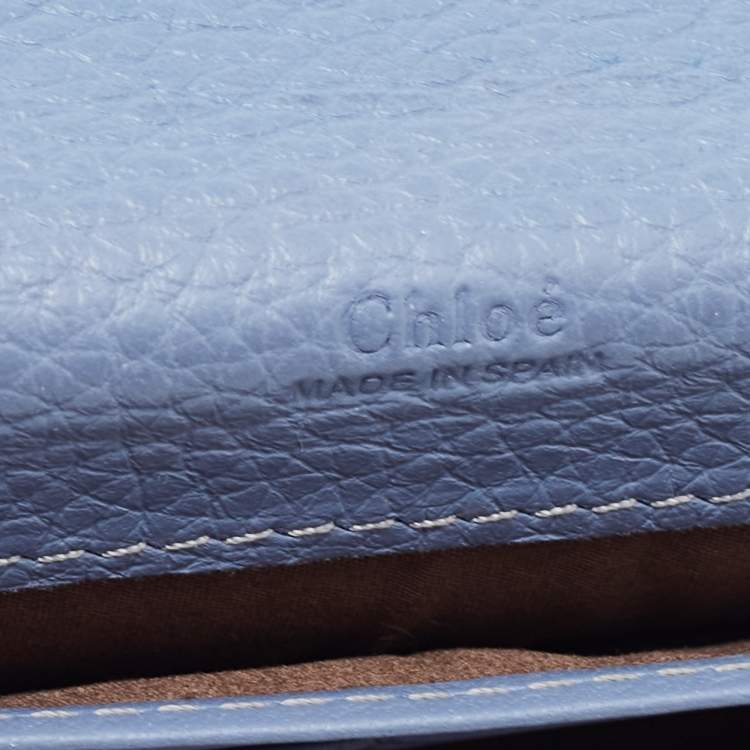 Pre Owned Chloe Blue Leather Marcie Continental Wallet