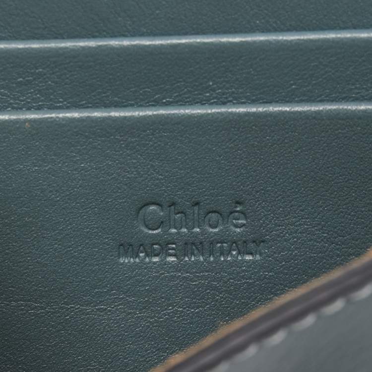 Pre Owned Chloe Blue Leather and Suede Mini Faye Shoulder Bag