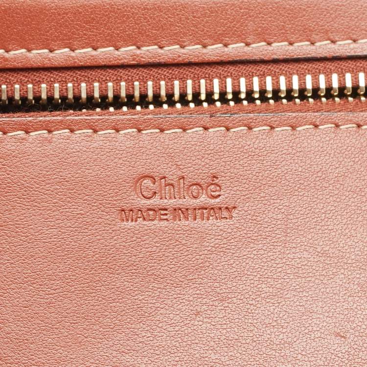 Pre Owned Chloe Black/Beige Wool and Leather Medium Woody Tote