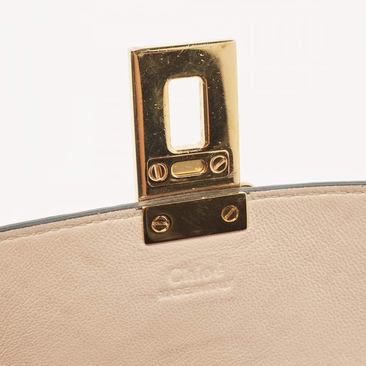 Pre Owned Chloe Black Python Small Drew Shoulder Bag