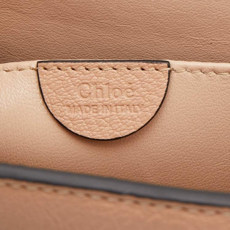 مملوكة مسبقًا Chloe Beige Leather Medium Elsie Shoulder Bag