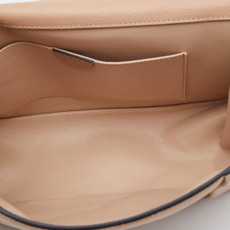 مملوكة مسبقًا Chloe Beige Leather Medium Elsie Shoulder Bag