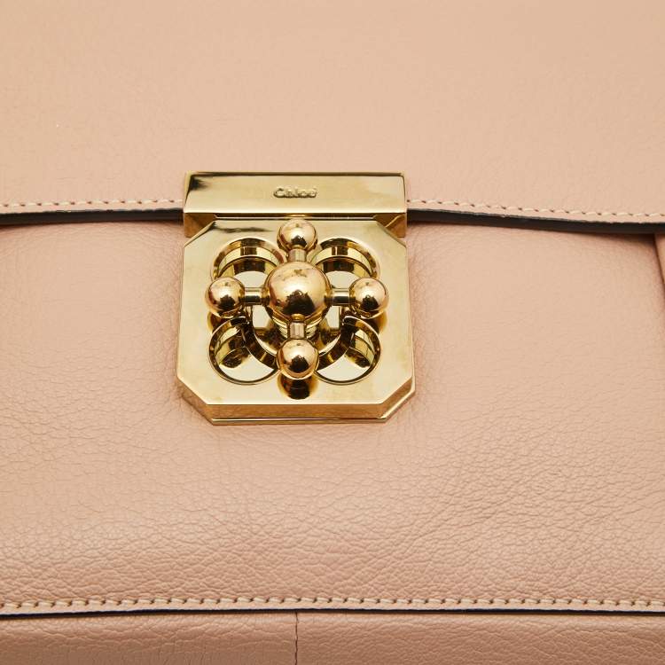 مملوكة مسبقًا Chloe Beige Leather Medium Elsie Shoulder Bag