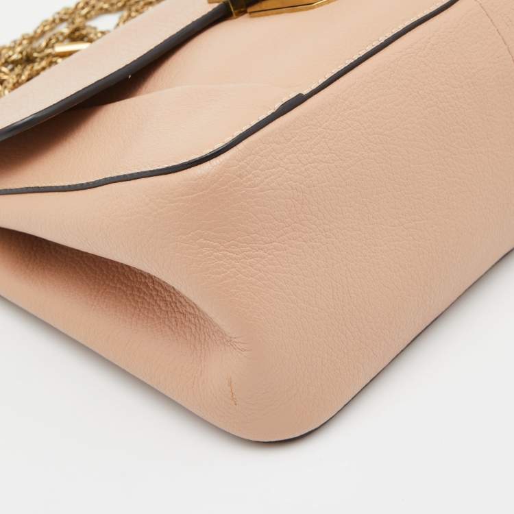 مملوكة مسبقًا Chloe Beige Leather Medium Elsie Shoulder Bag