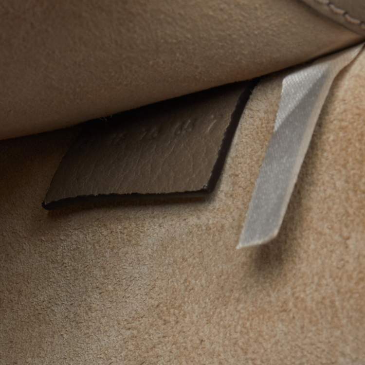 Pre Owned Chloe Beige Leather and Suede Small Nile Bracelet Crossbody Bag