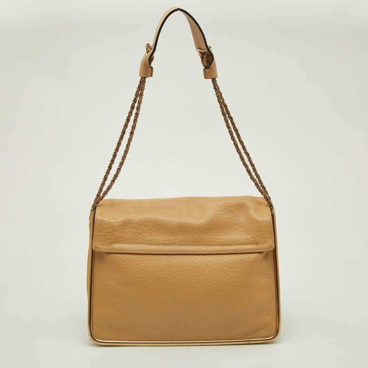 Pre Owned Chloe Beige Leather Medium Sally Shoulder Bag