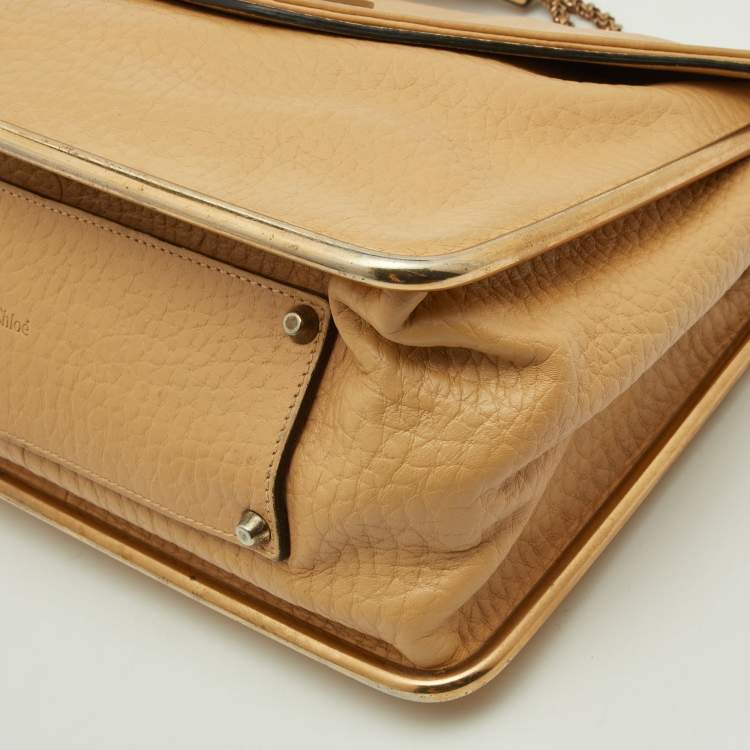 Pre Owned Chloe Beige Leather Medium Sally Shoulder Bag