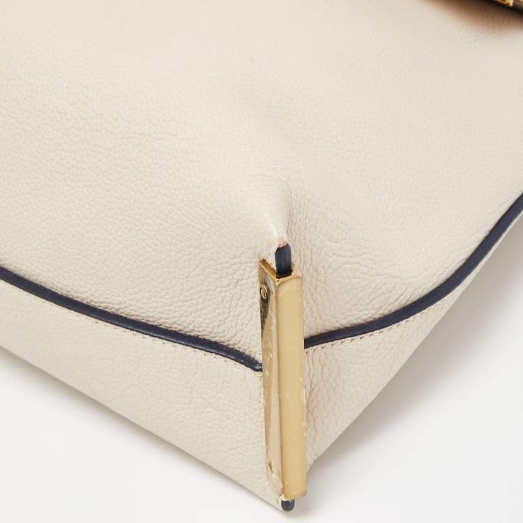 Pre Owned Chloe Tri Color Leather Medium Clare Shoulder Bag