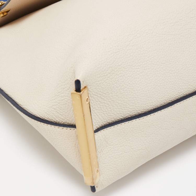 Pre Owned Chloe Tri Color Leather Medium Clare Shoulder Bag