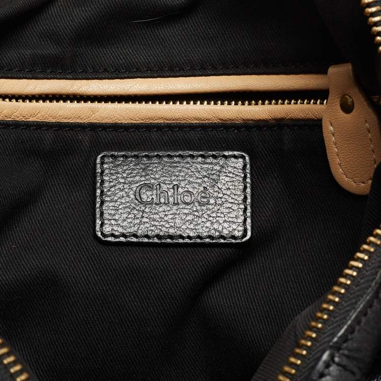 Pre Owned Chloe Black Leather Medium Paraty Shoulder Bag