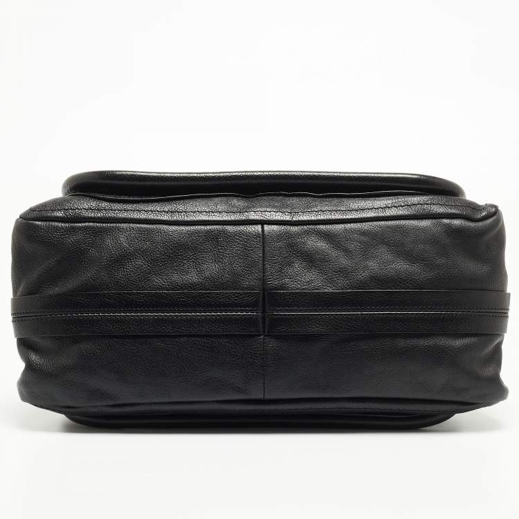 Pre Owned Chloe Black Leather Medium Paraty Shoulder Bag