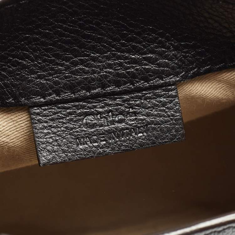 Pre Owned Chloe Black Leather and Suede Mini Faye Day Backpack