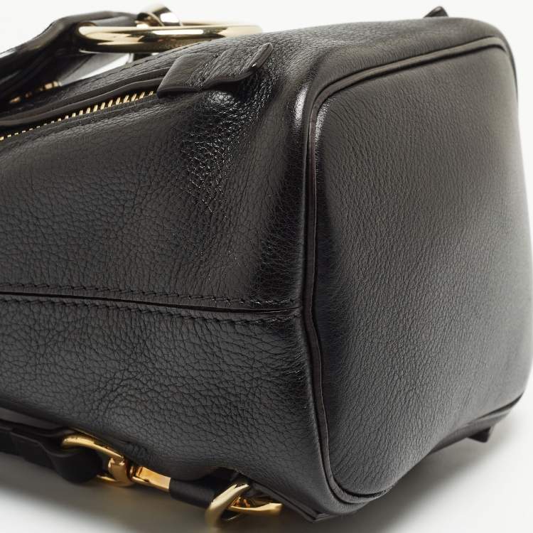 Pre Owned Chloe Black Leather and Suede Mini Faye Day Backpack