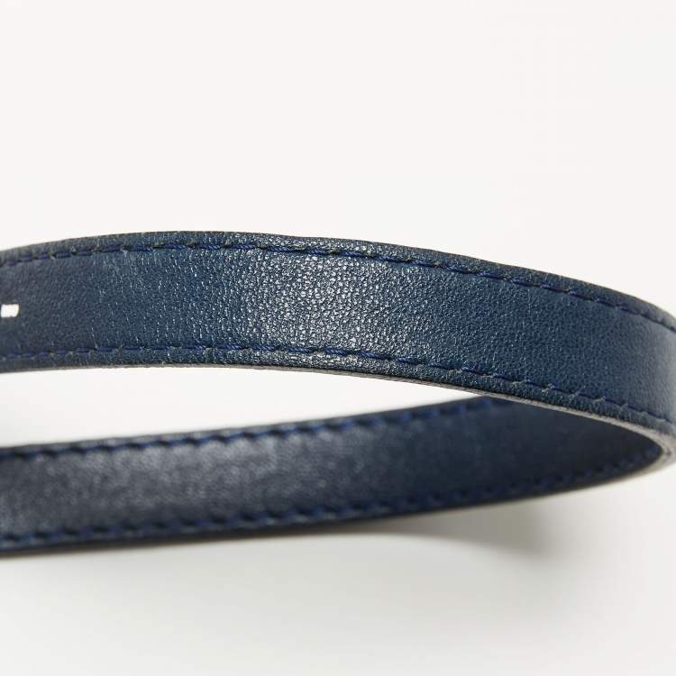 مملوكة مسبقًا Chloe Navy Blue Leather Ethel Tote